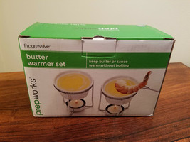 Progressive White Butter Warmer Set of Two Prepworks (NEW) - £11.70 GBP