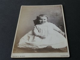 1890’s-Pretty Child-Cabinet Photo by Decker &amp; Wilber Art Studio-Cleveland, OH. - £5.82 GBP