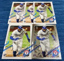 Lot of 5 2021 Topps Leody Taveras Rookie #264 Texas Rangers RC Chrome Ben Baller - £1.59 GBP