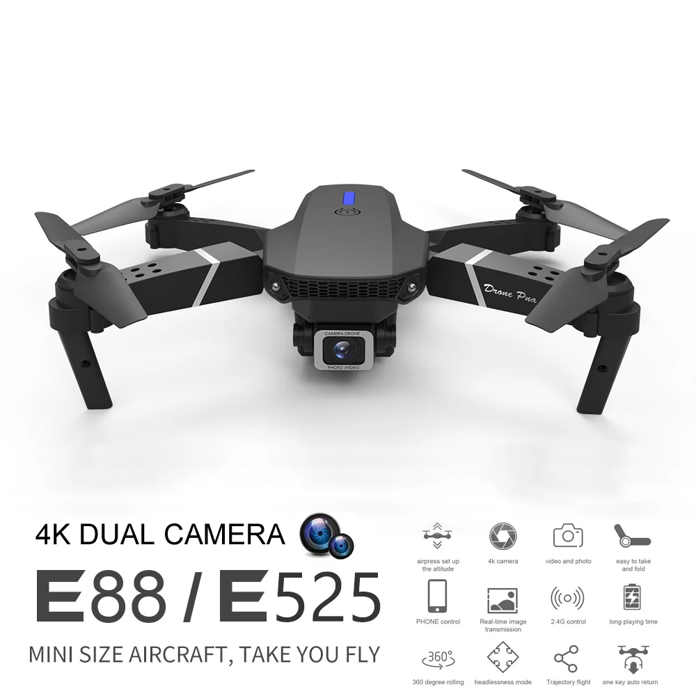 E88 Easy Fly Mini VR FPV Drone 4K Aerial Photography RC Folding Quadcopter Wi - £24.22 GBP+