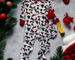 NWT Max &amp; Olivia mini Baby Size 18M Christmas Footed Pajamas  w/ Reindee... - £14.08 GBP