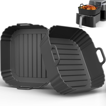 Square Silicone Air Fryer Liners 2 Pack, Compatible with Ninja AF141 181... - $14.04