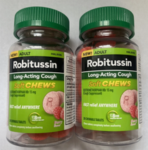 2x Robitussin Soft Chews, Long-Acting Cough Relief Berry Flavor, 20ct 02... - $19.75