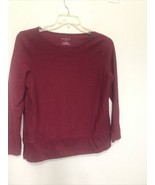 Talbots Petites Womens Top LOnng SLeeve Red Size  M Petite - £11.23 GBP