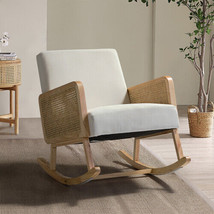 Trachin Rocking Chair with Rattan Arm - £281.41 GBP