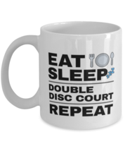 Funny Double Disc Court Mug - Eat Sleep Repeat - 11 oz Coffee Cup For Sports  - £11.93 GBP