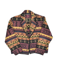 New Identity Jacket Womens L Striped Tapestry Western Indian Aztec Print - £21.47 GBP