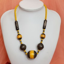 VTG African Trade Bead Phenolic Resin Necklace Faturan Faux Amber Beads - £142.06 GBP