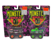 VINTAGE 1993 ROAD CHAMPS MONSTER WHEELS SET OF 2 TRUCKS NEW SEALED ON CARD - $21.85