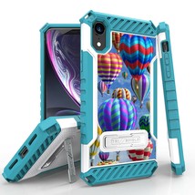 For iPhone XR Tri Shield Armor Stand Case Hot Air Balloons - £15.72 GBP