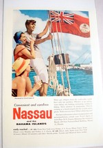 1959 Nassau and the Bahamas Tourism Color Ad Convenient and Carefree - $7.99