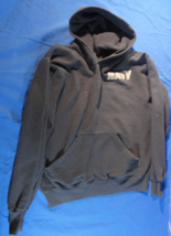 Reflective U.S. Navy Usn Dark Blue Soft Hoodie Sweater Pt Gym Athletic Small - £21.35 GBP