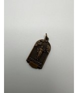 Antique 3cm Copper SPONSOR Law Lawyer Medal Necklace Pendant NB3 - $21.71 CAD