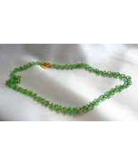 Phillip Bloch Goldtone Green Beaded Necklace - £22.38 GBP