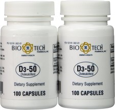 Bio-Tech - D3-50 50,000 IU, 100 Count (Pack of 2) - £67.93 GBP