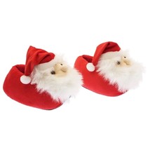 Cozy Snuggly Santa Claus Holiday Slippers Adult One Size - £37.11 GBP