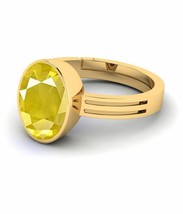 Adjustable 4 Ct Lab Created Sapphire Gemstone Panchdhatu Gold plate Ring for all - £74.43 GBP