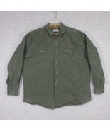 Carhartt Men&#39;s Button Up Shirt Long Sleeve Green Size XL Heavy Duty Work... - £19.15 GBP