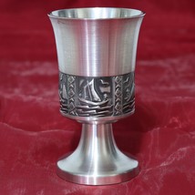 Selandia Norway Pewter Cordial Shot Cup Small Wine Goblet Viking Ship Fi... - $26.76