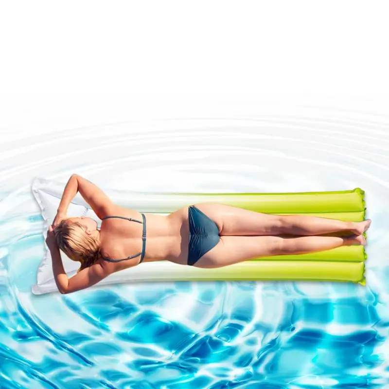 Summer Inflatable Foldable Floating Row Gradient Swimming Pool Water Hammock Air - £19.68 GBP