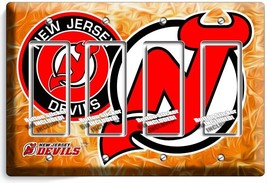 New Jersey Devils Hockey Team Njd 4 Gfi Light Switch Wall Plate Sport Room Decor - £19.17 GBP