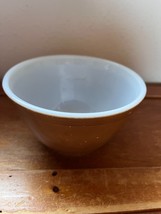 Small Vintage Pyrex Marked Solid Chocolate Brown Glass Mixing Bowl -  3 ... - £8.87 GBP