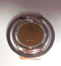 USA 1906 Indian Head Copper Penny Silver-tone Money Clip - £51.32 GBP