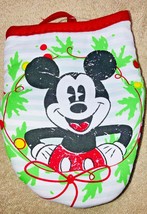 Disney Mickey Mouse Mini Christmas Oven Mitts Set of 2 Red Green White - $10.88