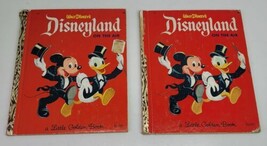 2 VTG 1955 Walt Disneys Disneyland on the Air Little Golden Book Lot Ill... - £15.21 GBP