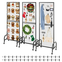 VEVOR 3 Packs Grid Wall Panels, 1.9 x 5.4 ft Wire Grid Panels Display Rack - $103.90