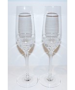 EXQUISITE PAIR OF JOHN ROCHA WATERFORD CRYSTAL VOYA 10 1/4&quot; CHAMPAGNE FL... - €171,15 EUR