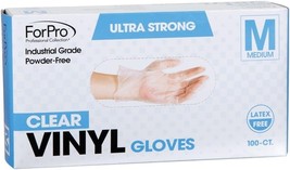 ForPro Professional Collection Disposable Vinyl Gloves 100-Count (Medium) - $12.47