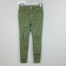 American Eagle Womens Olive Green 0 Short Super Stretch X Hi Rise Jegging Jeans - £12.63 GBP