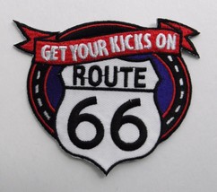 Get Your Kicks On Route 66 Highway Embroidered Patch 3.5 Inches - $5.64