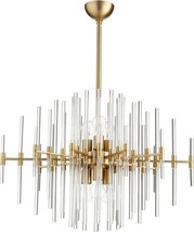 Pendant Light Cyan Design Quebec 6-Light Aged Brass Glass Iron Medium E26 100W - £1,816.53 GBP