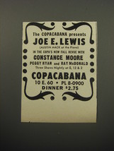 1951 Copacabana Club Ad - The Copacabana presents Joe E. Lewis - £14.53 GBP