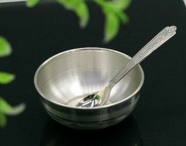 999 fine solid silver handmade small bowl for baby food, pure silver vessel sv30 - £71.21 GBP