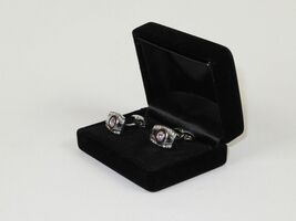 Men J.Valintin Cufflinks by Vitorofolo for French Cuff Shirt V35-6 Silver Wine image 3
