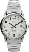 Timex T2H451 Men&#39;s Easy Reader Silver-Tone Expansion Band Watch - £38.76 GBP