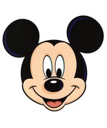7X6" Large Mickey Mouse head ears IRON On Heat TRANSFER Disney face emoji - $12.34
