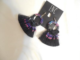 Inc Gold-Tone Sequin, Bead, Multicolor Ring &amp; Fringe Drop Earrings L865 $34 - £13.07 GBP