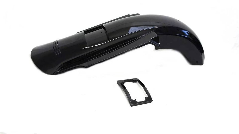 Low price Dual Cut Out Stretched Extended Rear Fender for 2014 up Harley... - £291.53 GBP