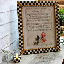 Vintage Checked Picture Frame Amazing Grace Hand Painted Checks Picture Decor  - £54.25 GBP
