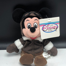 WALT DISNEY STORE PLUSH bean bag stuffed animal nwt tag Mickey Mouse pilot parks - £11.77 GBP