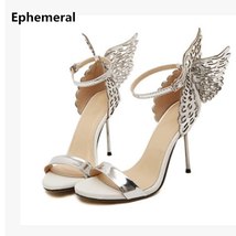 Lady Model Show Shoes Fashion Butterfly Wing Hot Sold Buckle Strap Peep Toe Nigh - £45.07 GBP