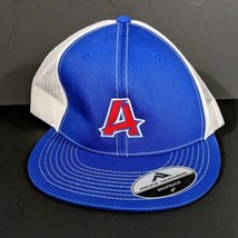 Blue Red White Trucker Snapback Hat with A Logo - $20.02