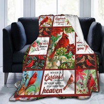 Cardinal Throw Blanket, Red Cardinal Blanket For Women Cardinals Bird Blankets,  - £41.12 GBP