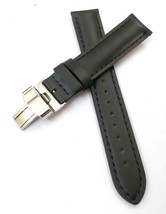 18mm 19mm 20mm 21mm 22mm 23mm 24mm Black Watch Band Strap With Deployment Buckle - £16.07 GBP