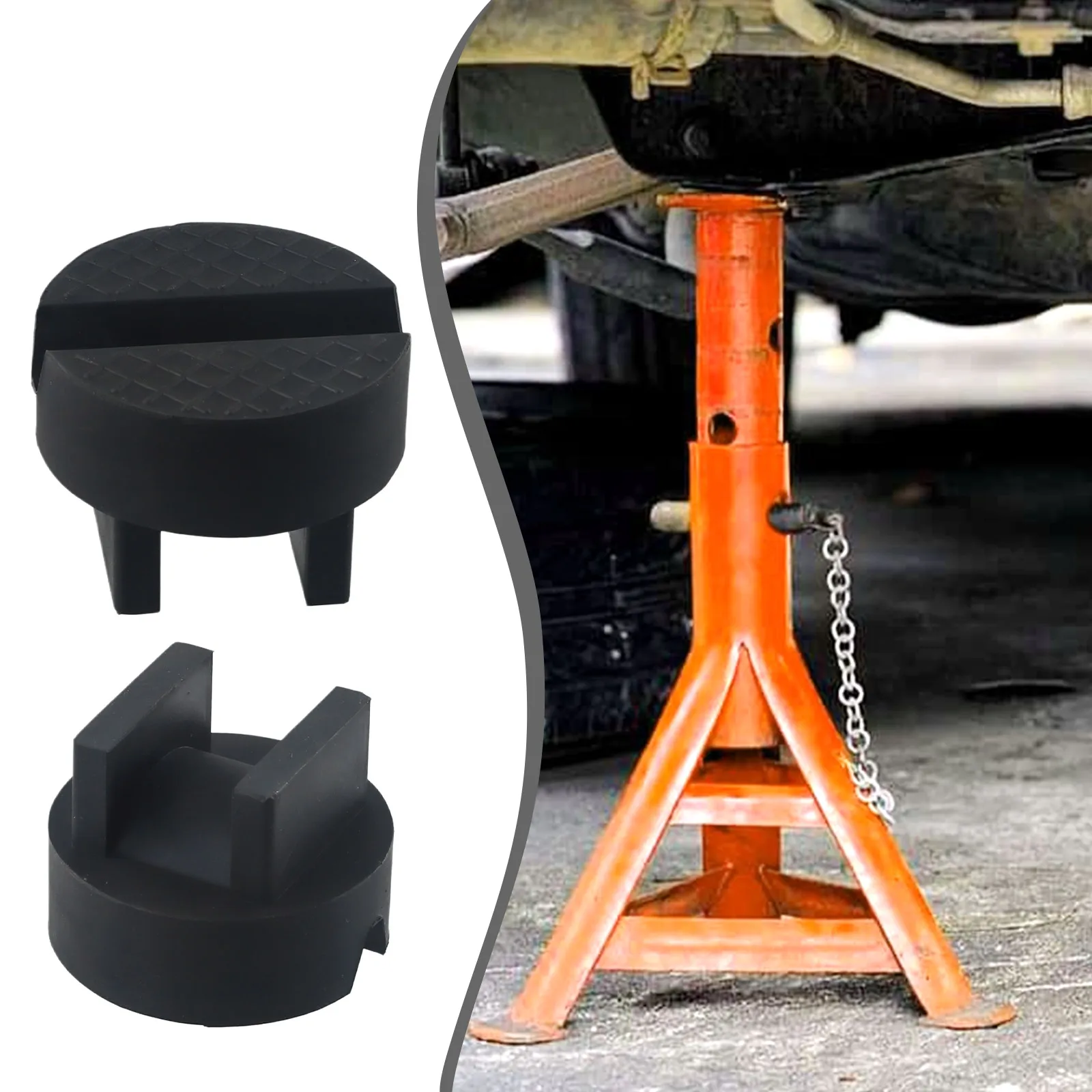 Universal Jack Stand Pad Axle Stand Lifting Heavy Duty Rubber Anti Slip Sill D - £14.32 GBP