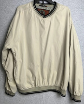 Weatherproof Garment Company Men’s Khaki Pullover Jacket Size Large Windbreaker - £14.07 GBP
